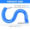 Air Compressor Hose Polyurethane Recoil,10m Air Line Hose Compressor Tool,with