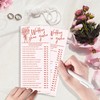 Wedding Shoe Game Cards for Bridal Shower, 25 Guests, Pink,