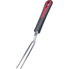 Westmark Meat Fork, Long, Slim Prongs, Ergonomic Handle, Plastic/Stainless Steel, Gallant, Black/Red/Silver, 29492270