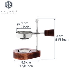 NKlaus Adjustable Incense Burner with Wooden Handle Incense Stand Esoteric 7567