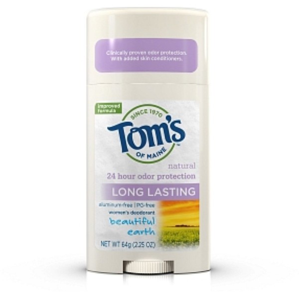 Tom's of Maine Natural Long-Lasting Deodorant Beautiful Earth 2.25 oz (Pack of 4)