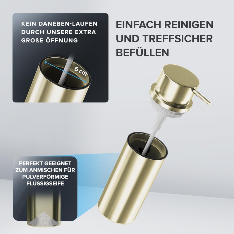 ovimar Soap Dispenser Sola Strands | Gold | Stainless Steel