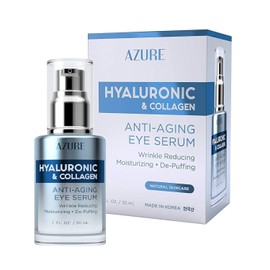AZURE Hyaluronic & Collagen Anti Aging Eye Serum-Reduces Wrinkles-30mL