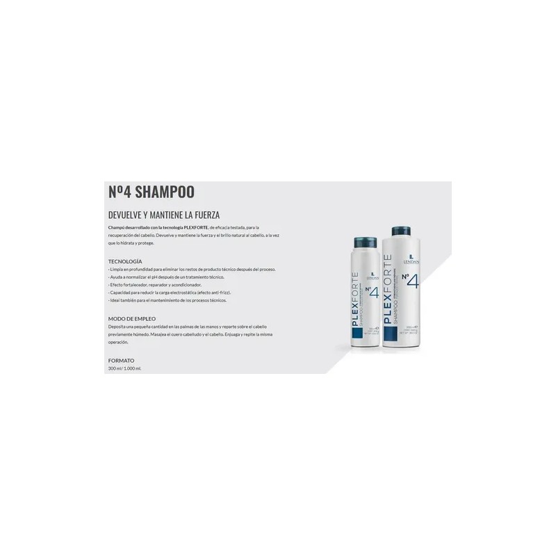 Lendan Plex Forte Reparación Shampoo 1 L Acondicionador 1l