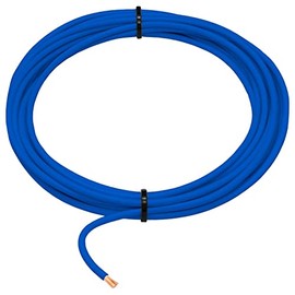 5 m FLRY vehicle cable, blue, 2.5 mm², round cable, braid, car power cable