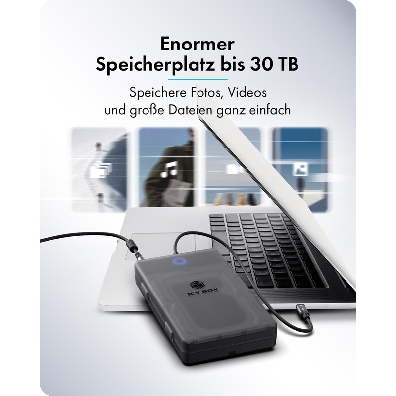ICY Box Spade Base 388 (2.5/3.5 SATA SSD/HDD Enclosure), USB