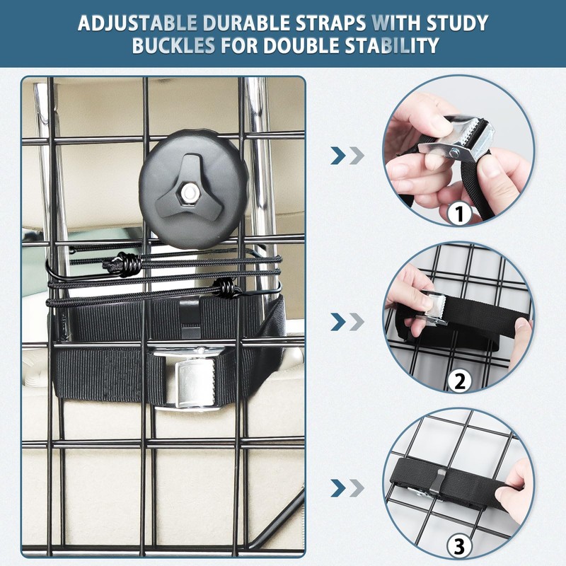 FEED GARDEN Adjustable Dog Car Barrier for SUVs,Cars,Vehicles, Trucks, Universal-Fit