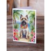 Caroline's Treasures Cairn Terrier Luau Greeting Cards Pack of 8