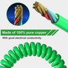 AJulyBee 7 Way Trailer Wire 15FT Electrical Power Coiled Cord-