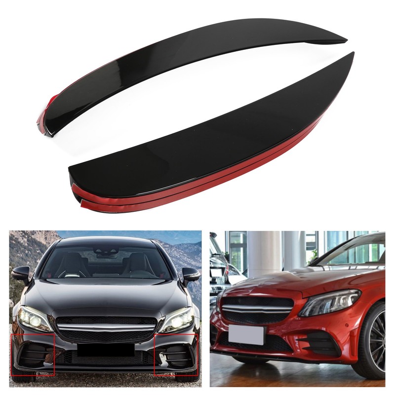 2pcs Front Bumper Canard Fin Replacement for MercedesBenz CClass W205