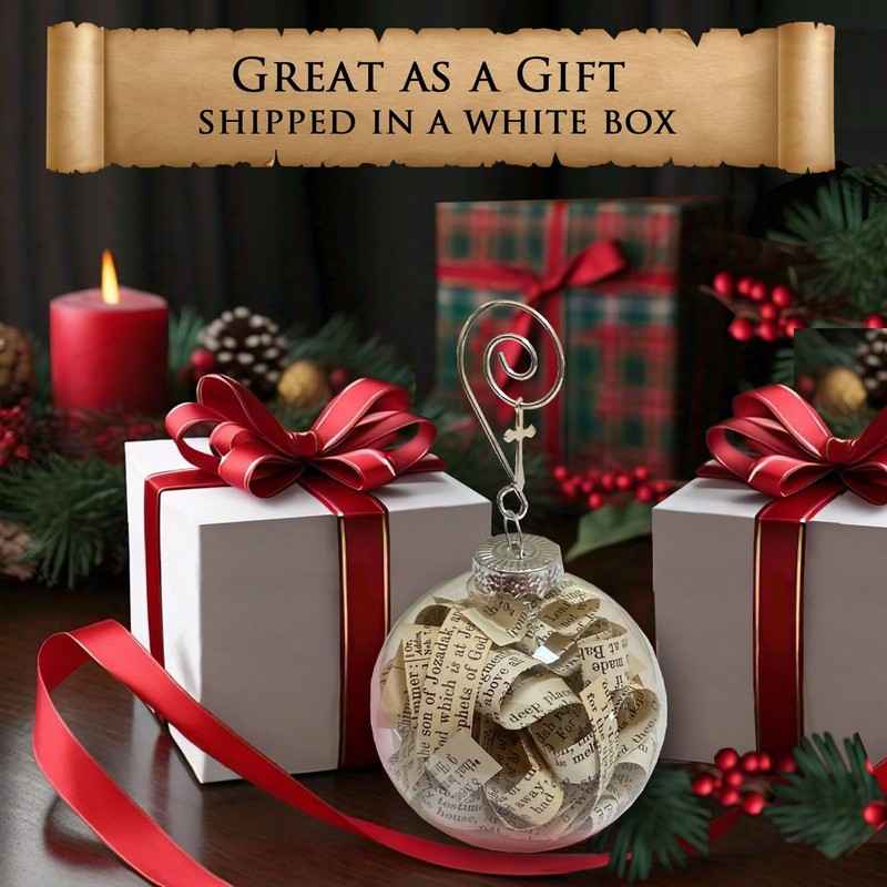 Bible Ornament Made with Pages from a Bible for Women,