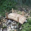 Shine Company 4980N 4 Ft. Cedar Wood Garden Bridge with