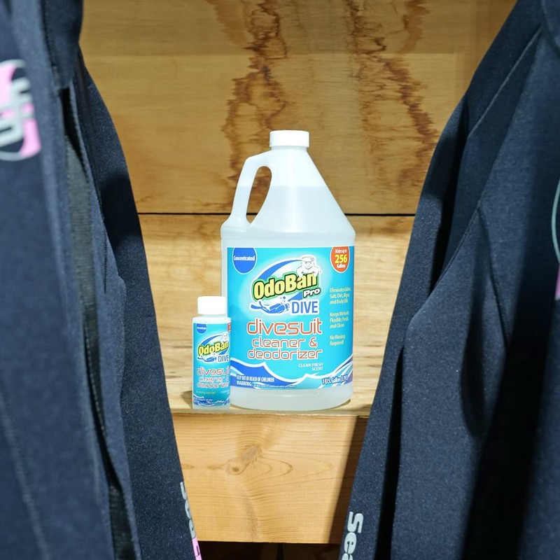 OdoBan Dive No-Rinse Wetsuit Cleaner Concentrate, Set of 3, 1