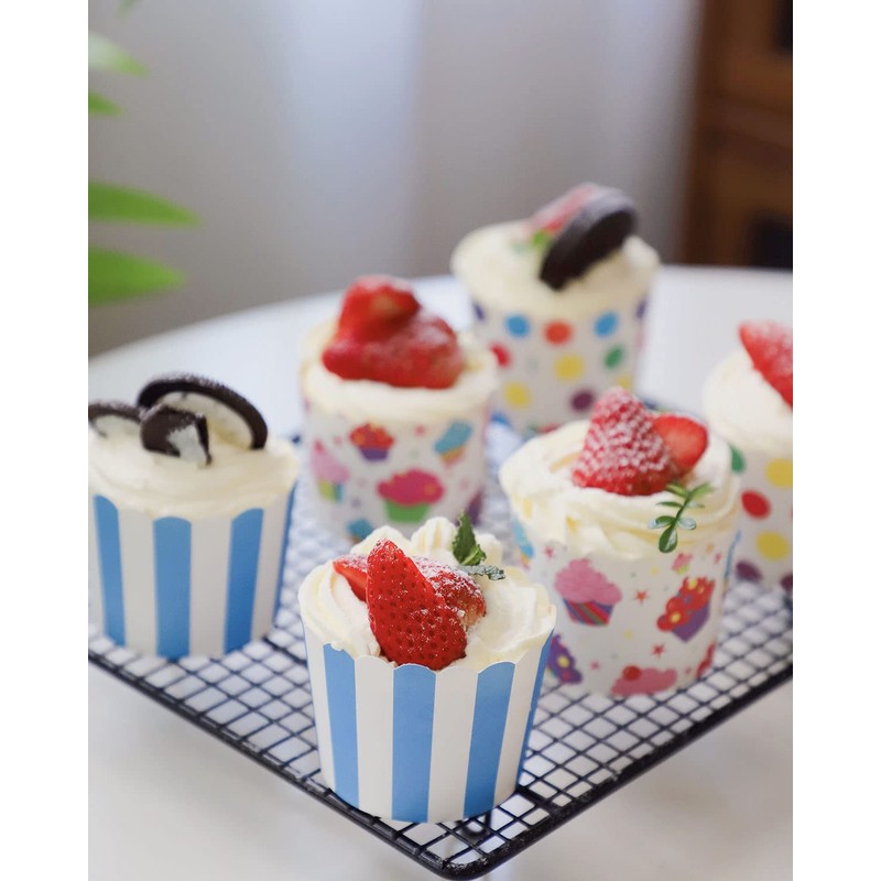 Bertacy Vasos desechables de calidad para magdalenas (100 unidades)