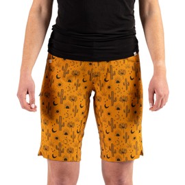 Wild Rye Women’s Freel Short, MTB Breathable Bike Shorts, UPF 50, Pockets, for Gravel & Mountain Biking - Desert Dream-Ochre - 12