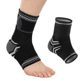 MILAIUN Ankle Brace, 1 Pair Ankle Brace with Velcro Fastening for Men and Women, Foot Brace Ankle Support for Sports Protection, Arthritis, Plantar Fasciitis (XL, Black)