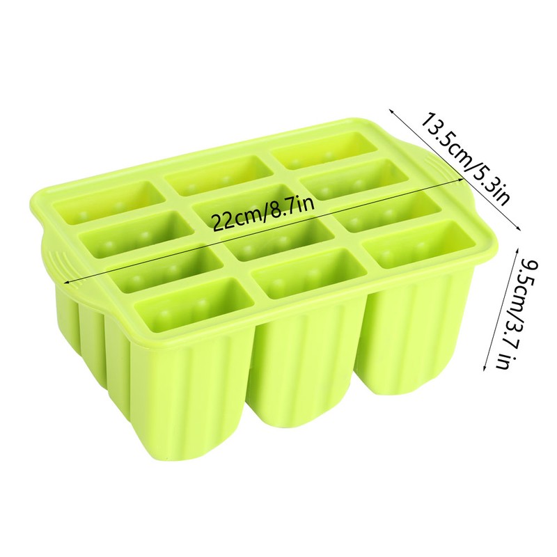 12-Grids Food Grade Silicone Ice Cream Mold Maker Making Tool