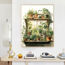 Plant Diamond Painting for Adults-5D diamond painting for Adults,Plant Diamond Painting Kits for Gifts and Home Wall Decor 12x16in