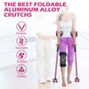 Lightweight Foldable Forearm Crutches, Height Adjustable Pink