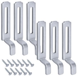 Nkiy Quen 6 Pcs A 148 Steel Sliding Screen Door Latch Strikes, Screens Door Strike Plate with 1/4 Inch Hook Projection, Adjustable Sliding Screen Doors Latch Replacement to Lock Repair