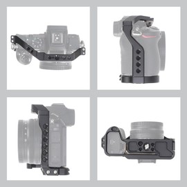 FOTGA Camera Cage for Nikon Z50 Camera, Aluminium Alloy Video Vlogging Camera Cage Rig, Integrated Cold Shoe 1/4 Inch 3/8 Inch Thread Quick Release Plate Compatible with Arca Swiss Standard Tripod