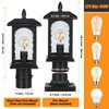 2 Packs Dusk to Dawn Outdoor Post Light with Pier