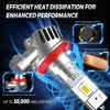Discoball H11 LED Headlight Bulb, 80W 12000LM 6500K Cool White