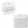 2Pcs Cubo de Basura para Coche con Tapa,Mini Blanco Bote