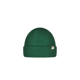 Barts Mens Stonel Fine Knitted Stretchy Cuffed Beanie Hat - Green