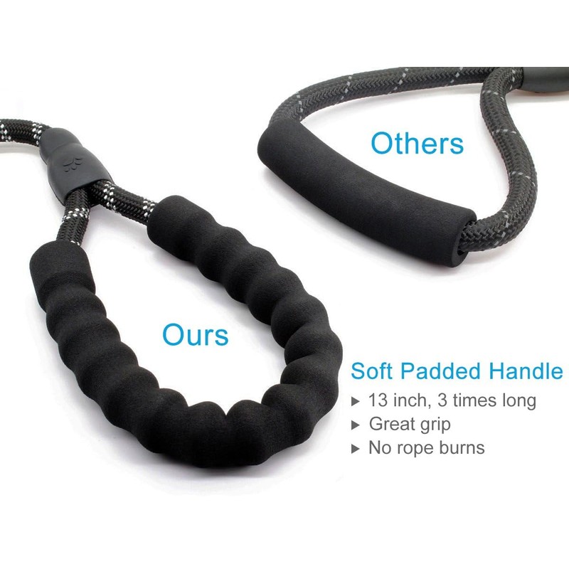CatchU Durable Dog Leash with Hook, Reflective Design for Night