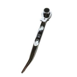 Warabi Ueda Ratchet Wrench, Double Openings, Shino Included, 0.7 x 0.8 inches (17 x 21 mm), Short Sound, Fully Polished, Carabiner Attachment