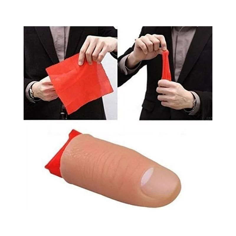 2 Pcs Thumb Tip Magic Tricks Fake Thumb Tip Silk