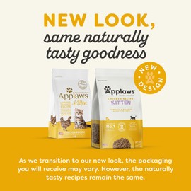 Applaws Complete Dry Kitten Food, Grain-Free, Limited Ingredient Food with Added Vitamins & Minerals, Protein, Natural Kitten Food, Supports Digestion, Chicken (4 Pound Dry Cat Food)