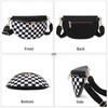 uniosul Women's Shoulder Bag, Wide Strap, Bum Bag, Stylish Checkered