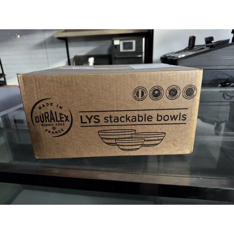 Duralex NIB Duralex Made In France Lys Stackable 9-Piece Bowl