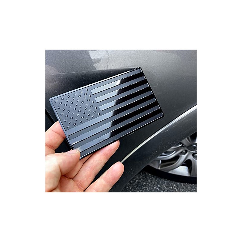 US Black Flag Auto Car Fender Emblem for Cars Trucks
