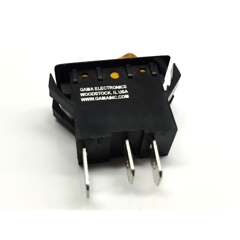 GAMA Electronics Amber Illuminated Off-On Rocker Switch 6A@12VDC