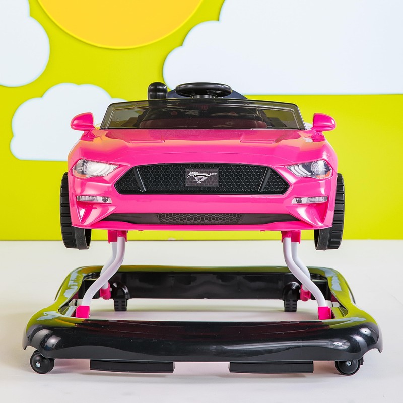 Bright Starts Ford Mustang 4-in-1 Pink Baby Activity Center &