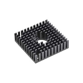 sourcing map Heatsink with Hole for Stepper Motor,3D Printer 40x40x11mm Black