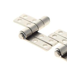 Heyiarbeit 48.8mm Iron Nickel Plated Torque Type Friction Positioning Hinge Left Silver Tone 2pcs