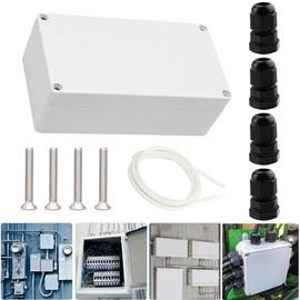 DAOKI Electronic Project Box 158 x 90 x 60 mm Waterproof IP65 ABS Plastic Junction Enclosure Box for Outdoor Junction + PG7 Cable Gland