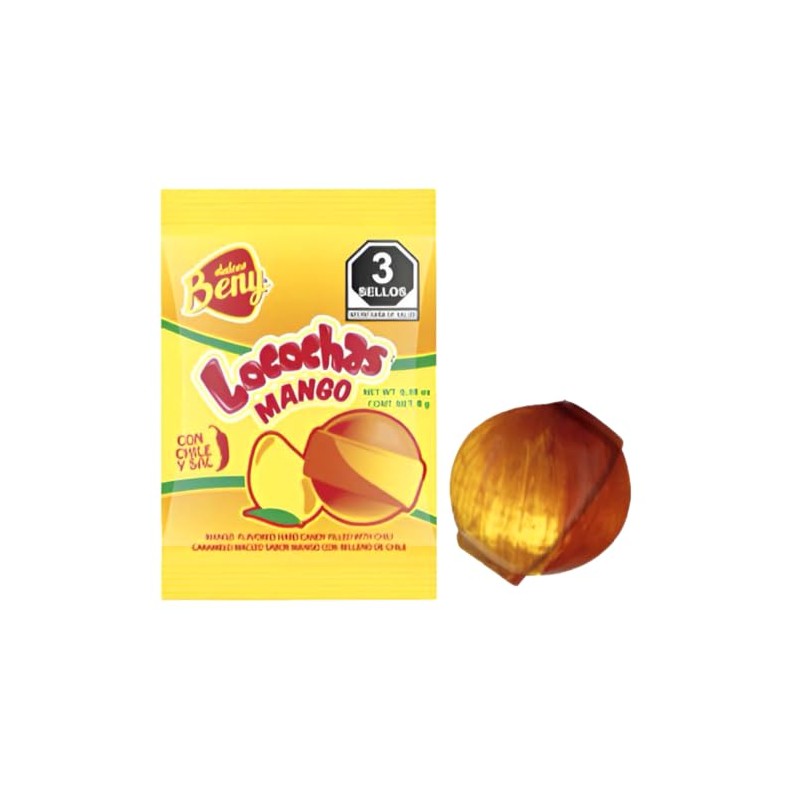 BENY LOCOCHAS PEG BAG HARD CANDY WITH CHILI POWDER CENTER