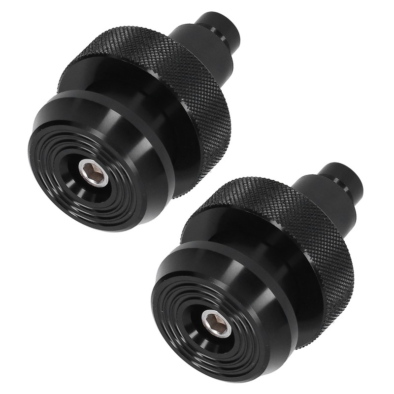 Motorcycle Handlebar End Plug Throttle Speed Control Black Alumimium Rubber