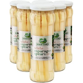 Heaven & Earth White Asparagus Spears 12.5oz (6 Pack) | All Natural, Zero Fat, Low Calorie, Perfect for Snacking