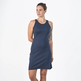 Aya Eco | Women's Organic Pima Cotton Tank Dress | Natural Blue XX-Large