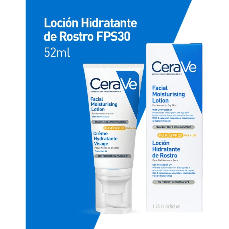 Locion Facial Cerave Hidratante 52 Ml