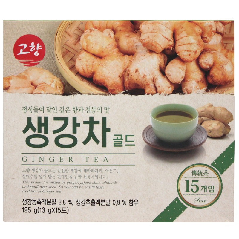GOHYANG KOREAN Ginger Tea_13g x 15 Tea Bags_Product of Korea