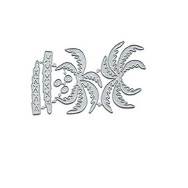TOLOVIS Coconut Leaves Tree Metal Die Cuts,Summer Beach Tree Flower Leaf Cutting Dies Cut Stencils DIY Scrapbooking Decorative Embossing Paper Scrapbooking Card Making, silver