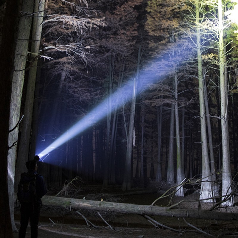 Rechargeable Headlight Aluminum Alloy Headband Sensing Head Lamp for Outdoor