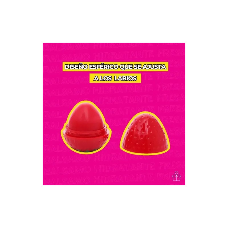 Caja De 24 Bálsamos Para Labios Hidratante Forma De Fresa